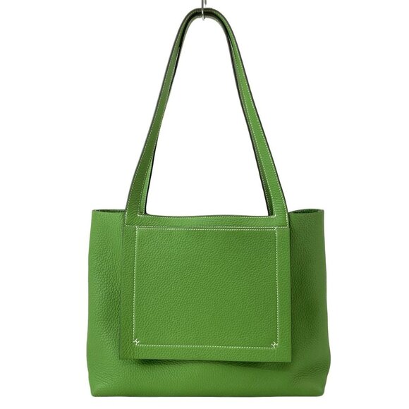 Auth HERMES Cabasserie 31 - Vert Yucca Taurillon Clemence B Tote Bag - Picture 1 of 16